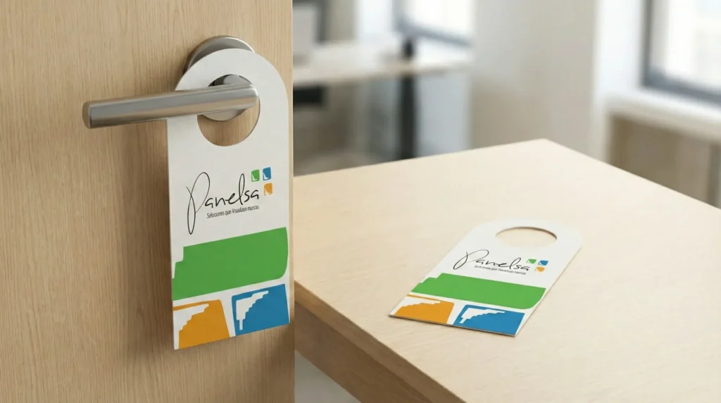 Colgadores para puertas-Materiales-marketing-panelsa-publicidad
